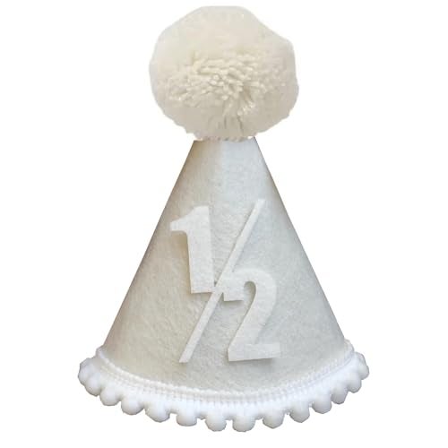 QPARTYFIRE Baby 12 Birthday HatHalf Birthday HatBoho first Party hatNatural Boho Decorations for Babys First Party - Image 1