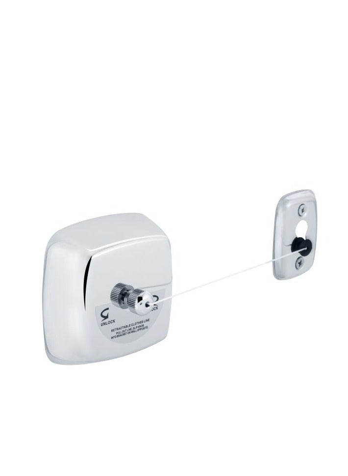 لوفت مجفف ملابس بحبل قابل للتعديل، حبل غسيل قابل للسحب، حبل غسيل شديد التحمل، شماعة ملابس، حبل غسيل للحمامات والفنادق، حبل غسيل قابل للسحب للفنادق 95×95 سم - Image 1