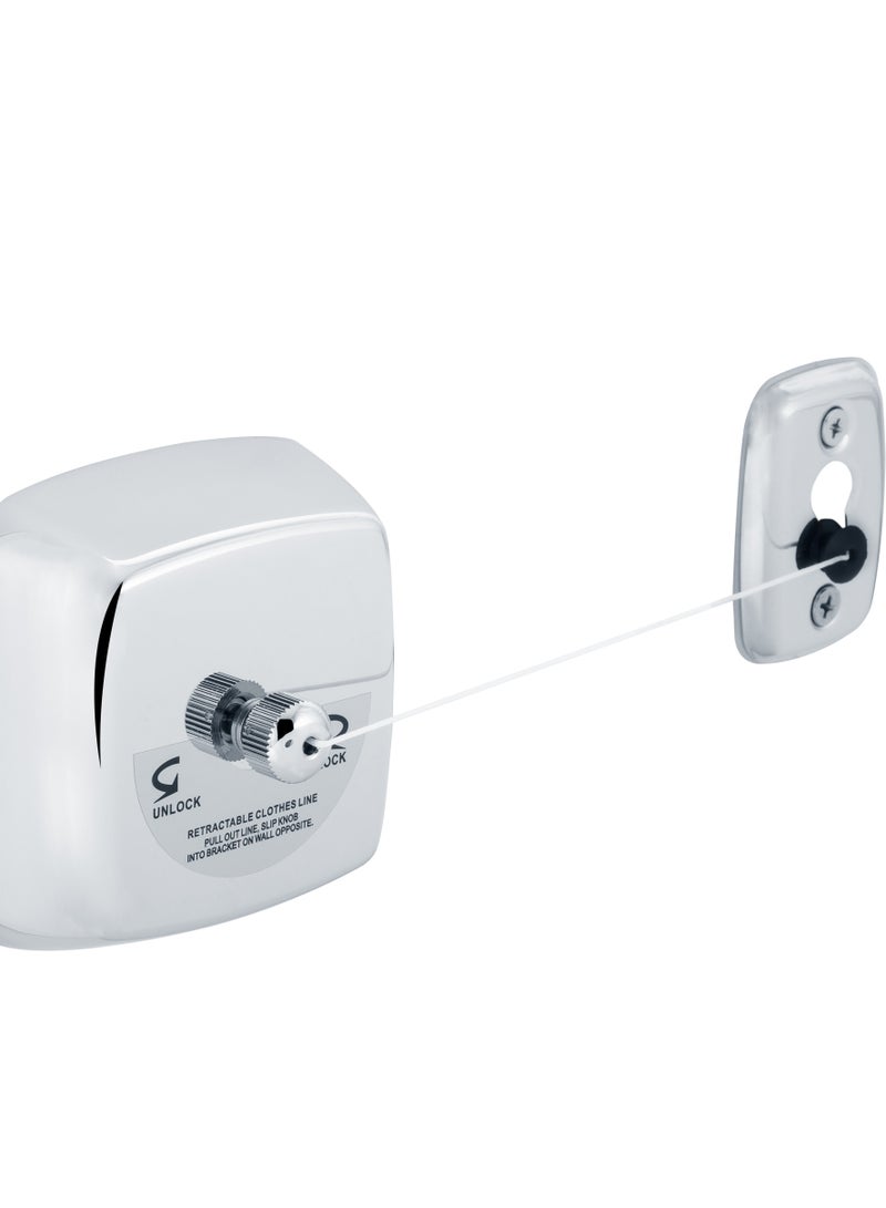 لوفت مجفف ملابس بحبل قابل للتعديل، حبل غسيل قابل للسحب، حبل غسيل شديد التحمل، شماعة ملابس، حبل غسيل للحمامات والفنادق، حبل غسيل قابل للسحب للفنادق 95×95 سم - Image 2