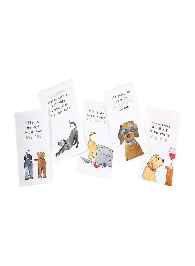 Mud Pie Happiness Starts Dog Towel Small - Image 2