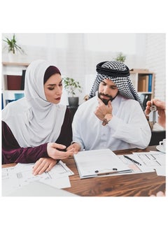 Generic Men Headscarf with Aqel Rope, Arab Keffiyeh Shemagh Turban,Desert Keffiyeh Casual Headwear Scarf Neck Wrap Head Cover Turban Cap  - Image 3