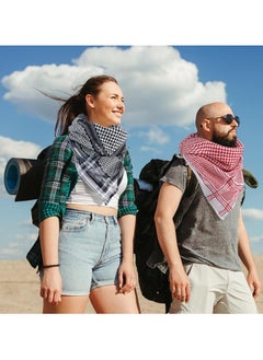 Generic Men Headscarf with Aqel Rope, Arab Keffiyeh Shemagh Turban,Desert Keffiyeh Casual Headwear Scarf Neck Wrap Head Cover Turban Cap  - Image 5