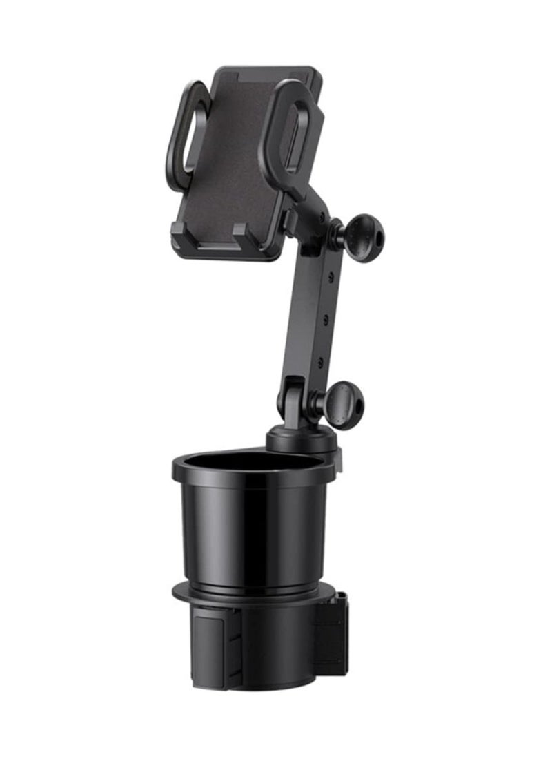 YZMA GLOBAL - 2-in-1 Car Cup Holder & Phone Mount – Universal Adjustable Auto Stand with 360° Rotation & Expandable Drink Holder – Secure Fit for Most Vehicles & Phones - Image 1