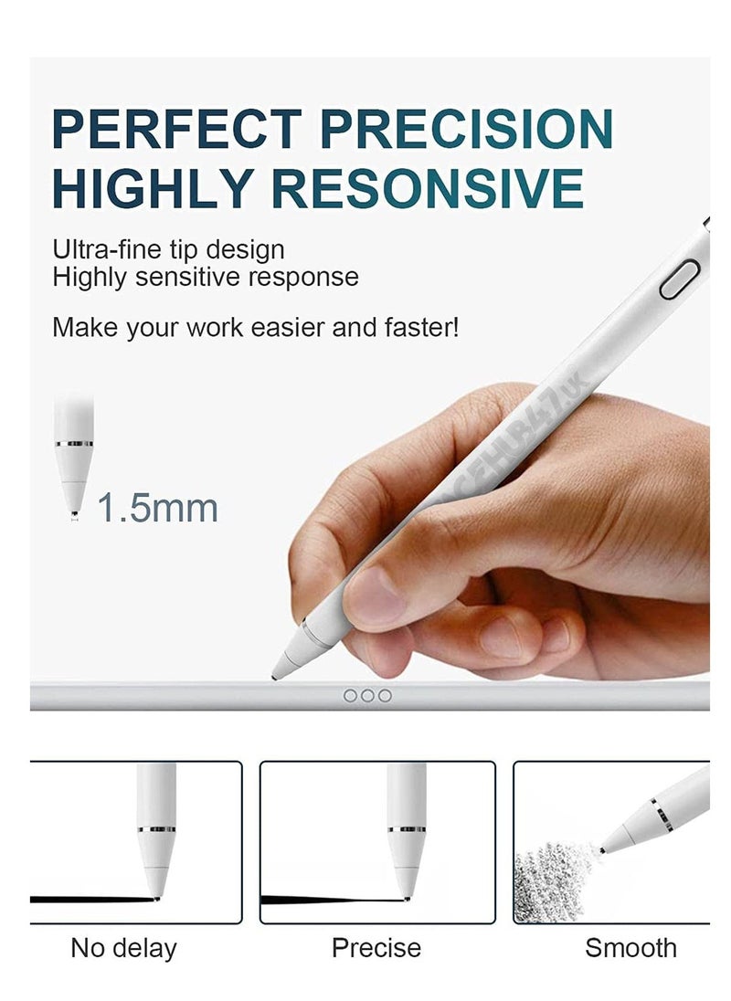BORTONY - Active Stylus Digital Pen For All iPhones, iPad, Android Tablets And Phones White - Image 1