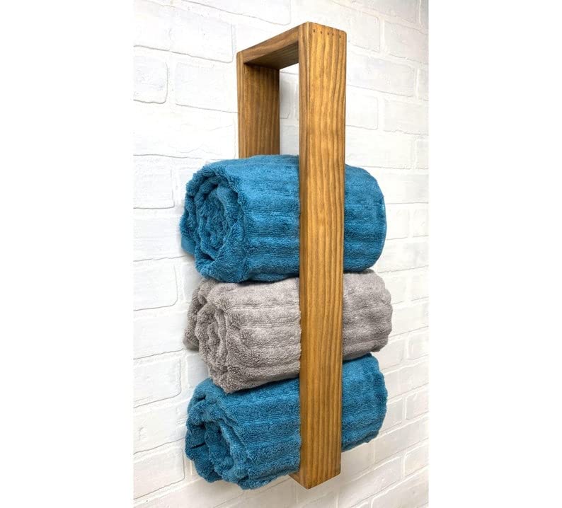 IThree Solid sheesham Wood Towel Rack | Towel Rack Holder | Towel Holder for Bathroom - Image 5