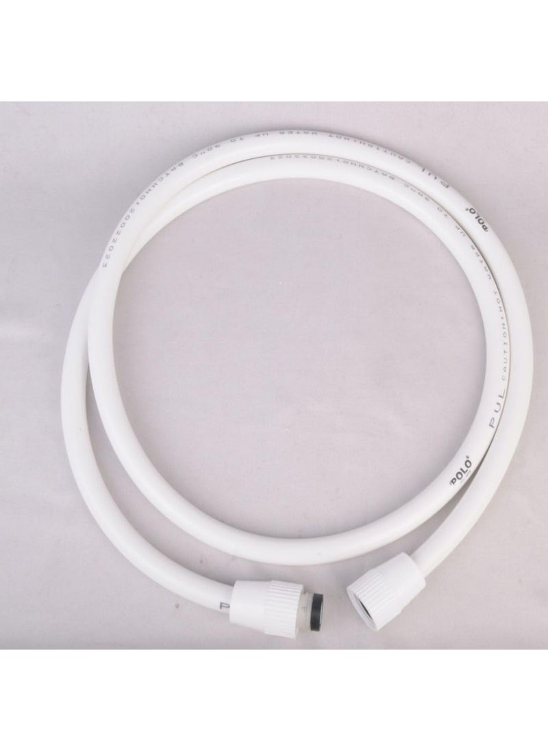 POLOSTAR POLOSTAR Shower Tube Hose Pipe 2 Meter Heavy Premium White Pvc Flexible Hose Pipe Bathroom Toilet UseHealth FaucetHand ShowerJet SprayWash BasinKitchen SinkFlush TankPack Of 1  - Image 1