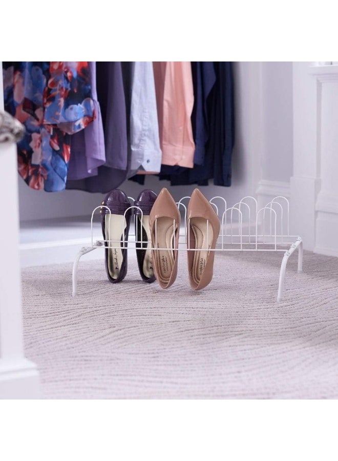 Household Essentials 9Pair Wire Shoe Rack White - Image 4