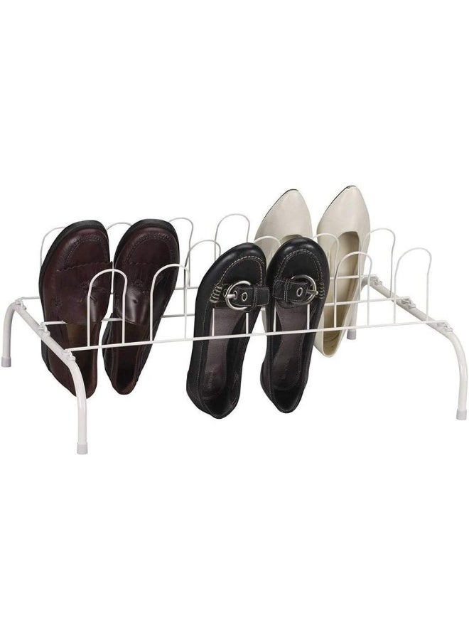 Household Essentials 9Pair Wire Shoe Rack White - Image 2