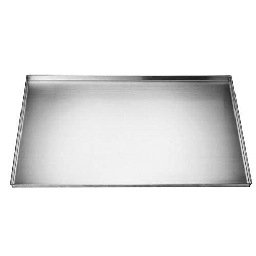 INDIAN DECOR 50222 Multipurpose Stainless Steel Drip Tray 25 x 22 SS drip Tray for Kitchen and Pantry Chrome  - Image 1