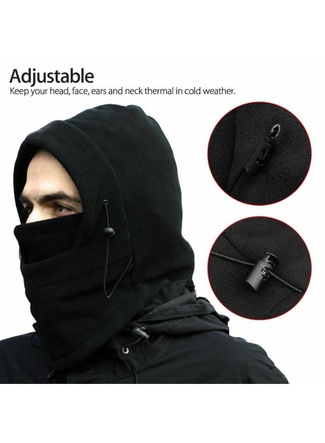 Full Face Mask Cap Neck Cover Winter Ski Hat, Outdoor Unisex Winter Fleece Hats Bicycle Ski Warm Wind Proof Face Mask Hood for Mens Women - Image 5