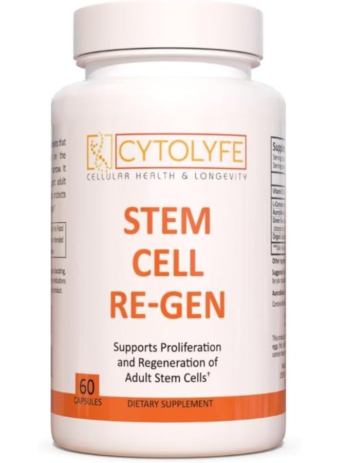 CYTOLYFE Stem Cell-Regen Immune System & Bone Marrow Stem Cell Support 60 Capsules Synergistic Blend - Image 1