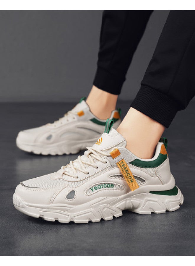 YEARCON Men's Mesh Shoes, Platform Dad Shoes, Casual Sports Shoes, Versatile Running Shoes, Lightweight - Image 1