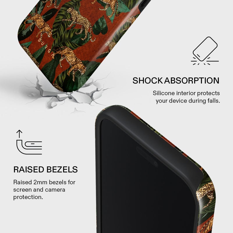 بورجا جراب بورجا آيفون  برو لرحلة الصباح المميزة، حماية مزدوجة الطبقات من البلاستيك الصلب والسيليكون، مقاوم للخدش والصدمات - Image 4