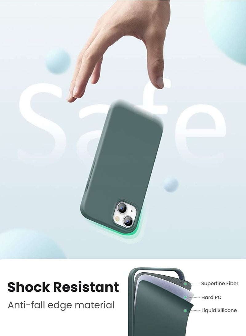 DUSALA iPhone 13 Case 6.1 inch Silicone Protective Case Soft Liquid Gel Rubber Cover Shockproof Bumper Anti-Scratch Anti-Fingerprint Anti-Drop Slim Thin Case Compatible with iPhone 13 - Image 3