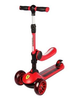 FERRARI TWIST SCOOTER FOR KIDS  WITH ADJUSTABLE HEIGHT RED