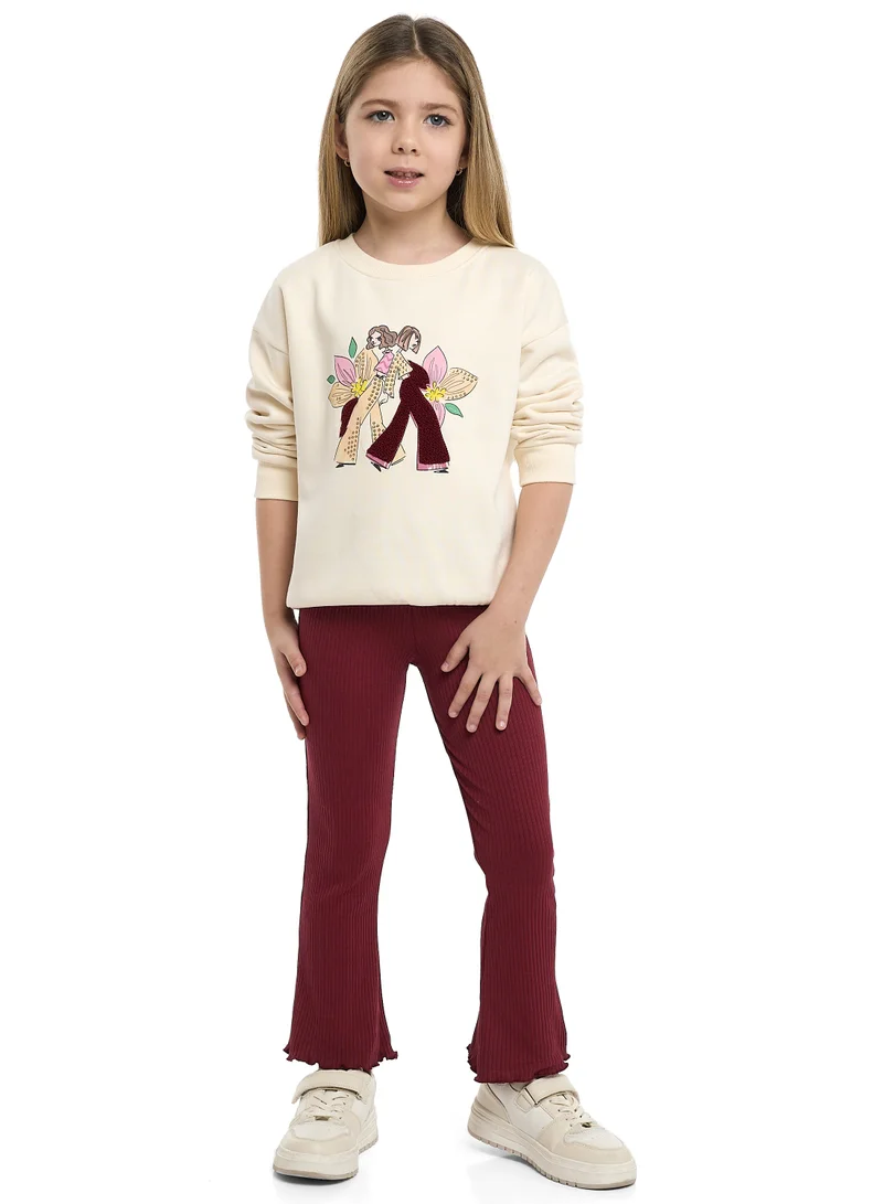 victor and jane Girls Besties &amp; Blooms Fleece – 2-Piece Set
