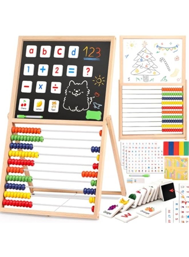 Arabest Magnetic Letters And Numbers, Abacus For Kids Math, Fridge Magnets Easel For Kids, Alphabet Magnets, Magnetic Alphabet Letters, Learning Educational Toys Gifts For 3 4 5 6 7 8+ Year Old Girls Boys - Image 1