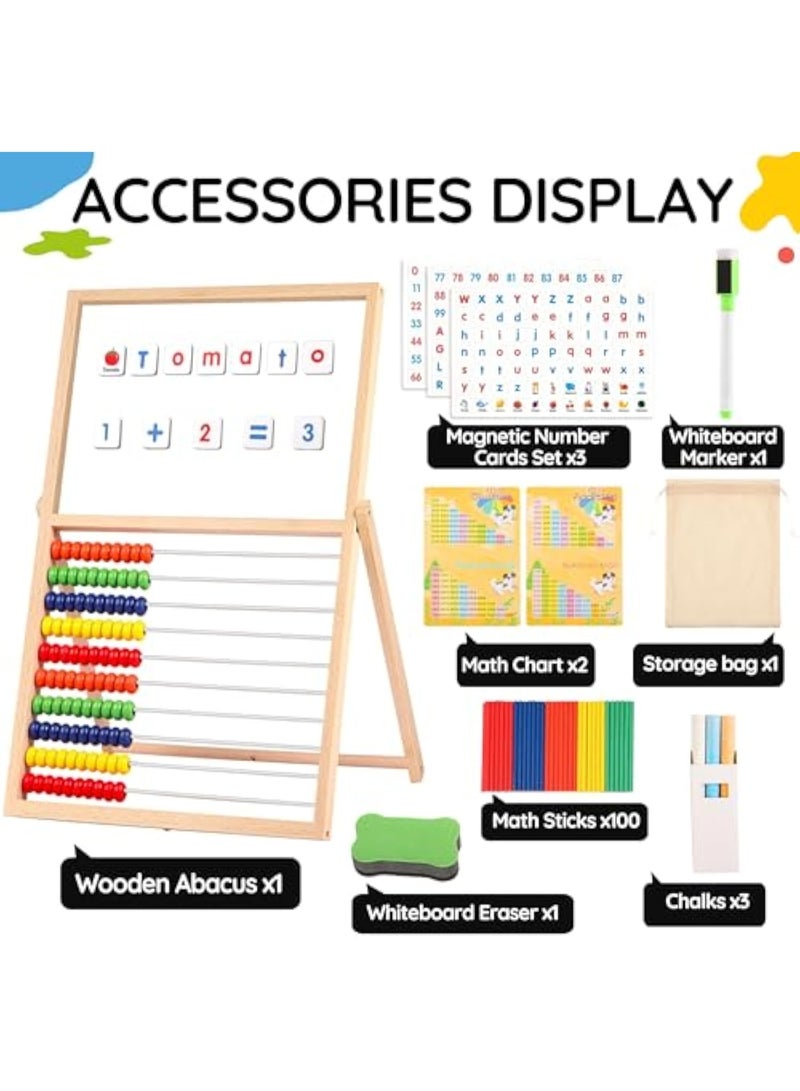 Arabest Magnetic Letters And Numbers, Abacus For Kids Math, Fridge Magnets Easel For Kids, Alphabet Magnets, Magnetic Alphabet Letters, Learning Educational Toys Gifts For 3 4 5 6 7 8+ Year Old Girls Boys - Image 2