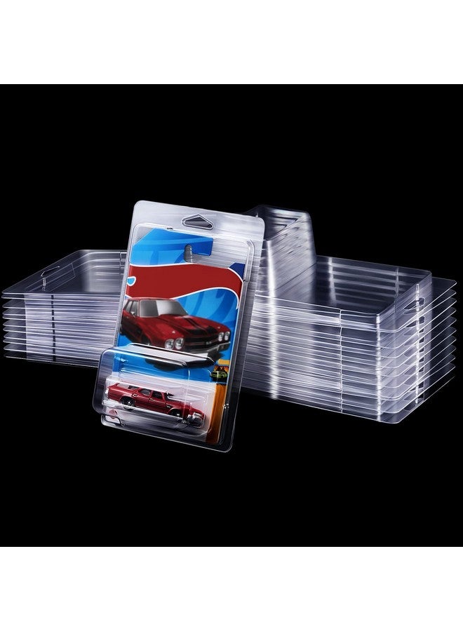 Tatuo 12 Pcs Protector Packs Compatible with Hot Wheels Model Car Clamshell Cases Plastic Display Protective Case Clear Die Cast Car Blister Pack Covers Storage(7.5 x 5 x 2 Inch,Stylish Style) - Image 1