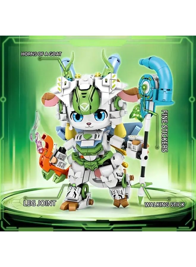 Sheep Mech Building Blocks Innovative Zodiac Series Animal Model Toy Birthday Gift - Image 4