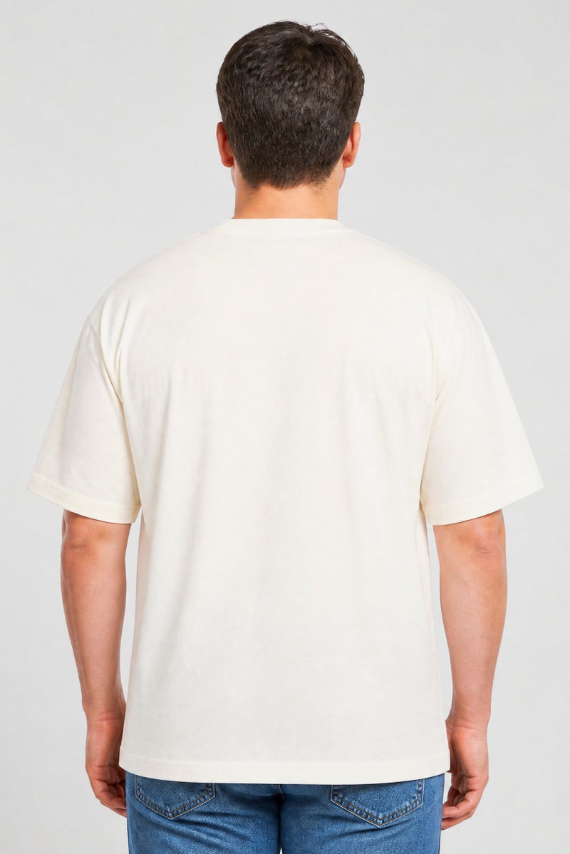 GOOD FOR NOTHING Men Crew Neck Short Sleeve Graphic Print T-Shirt, White - Image 5