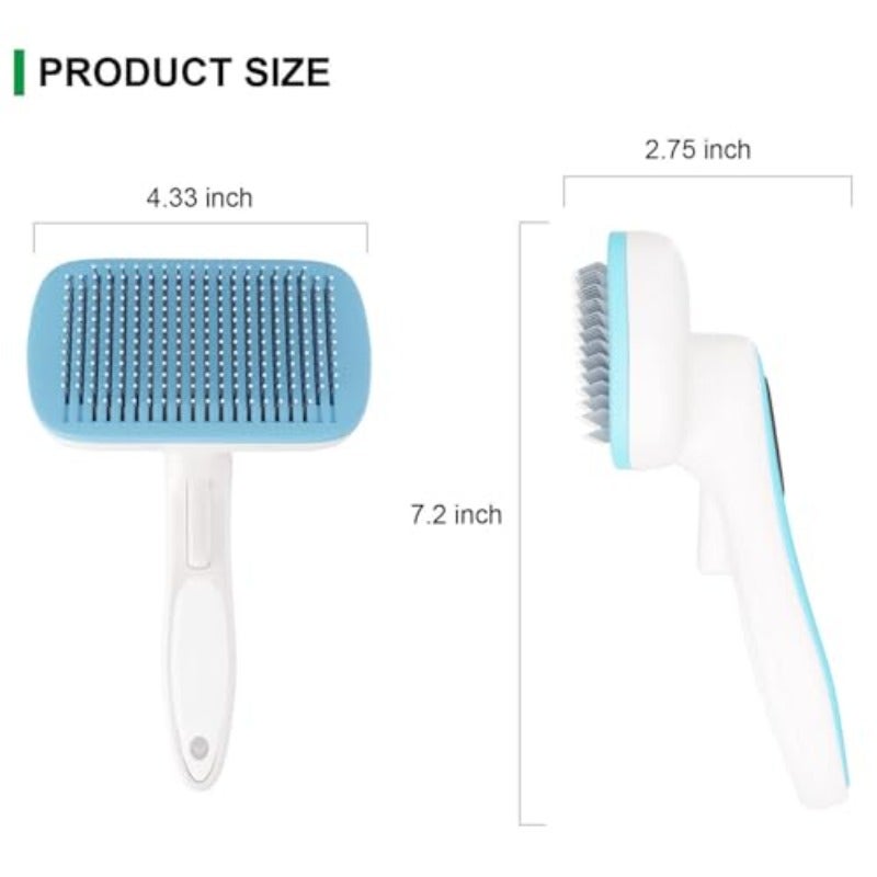 Cat Brush Dog Brush with Release Button for Shedding Self Cleaning Cat Comb Hair Brush for Indoor Cats Dog Deshedding Brush Grooming Kit Pet Supplies Hair Remover Tool Random Color - Image 5
