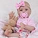 Milidool Lifelike Reborn Baby Dolls Girl Realistic 18Inch Newborn Baby Doll Nice Gift for Kids Age 3 Parentstobe GrandparentsPink Clothes - Image 4