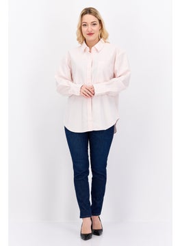 Women Spread Collar Long Sleeves Plain Shirt, Pink - pzsku/Z58AFD84954298F6F7EB9Z/45/_/1739110447/e6c1d880-3c1c-4d73-91ce-23bd9e517142