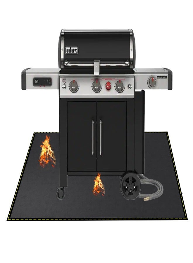 VCHOMY Under Grill Mat for Outdoor Grill Deck Patio Protector,48''x30'' Large Silicone Fireproof Waterproof Oil-proof Fire Pit Mat BBQ Floor Matt Pad - Image 1