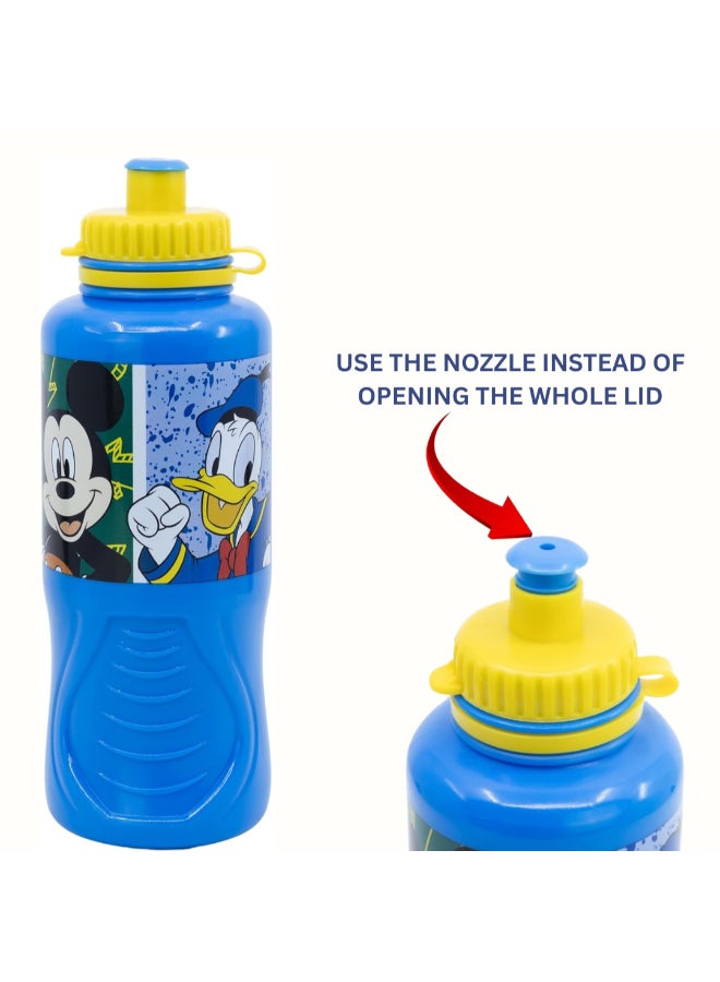 Stor Mickey Ergo Sport Water Bottle for Kids – 430ml BPA-Free Leakproof Sipper Bottle with Easy Grip Design, Lightweight Durable School Water Bottle for Daily Hydration, Travel & Outdoor Use - Image 4