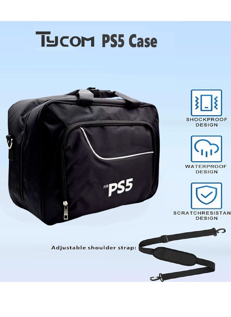 TYCOM Travel Storage Cross Bag For PS5 Luxury Waterproof Shoulder Bag For Playstation 5 Console Accessories Storage Organizer Black  - Image 2