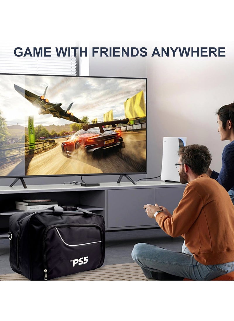TYCOM Travel Storage Cross Bag For PS5 Luxury Waterproof Shoulder Bag For Playstation 5 Console Accessories Storage Organizer Black  - Image 3