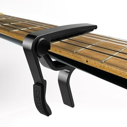 WINGO Pro Classical Flat Guitar Capo, Black, 5 Picks - Image 5