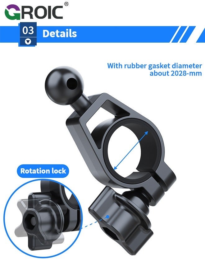 GROIC Black Bike Phone Holder, Motorcycle Mount – Bicycle Handlebar Cell Clamp, Scooter Clip for iPhone, Galaxy，and 4.7 - 6.8 Smartphones - Image 4