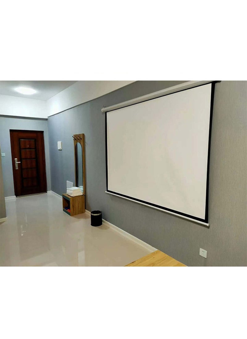 Flash Hawk 72 Inch 4:3 Wall Mount Electric Projector Screen Motorized Projection Curtain with Remote Control For Business/School/Office/Meeting  - Image 5