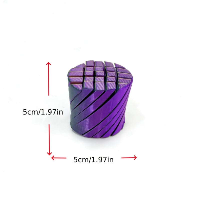 Golden Red Stress Relief Rotating Spiral Cylinder Fingertip Toy for Adults Students Professionals - Image 2