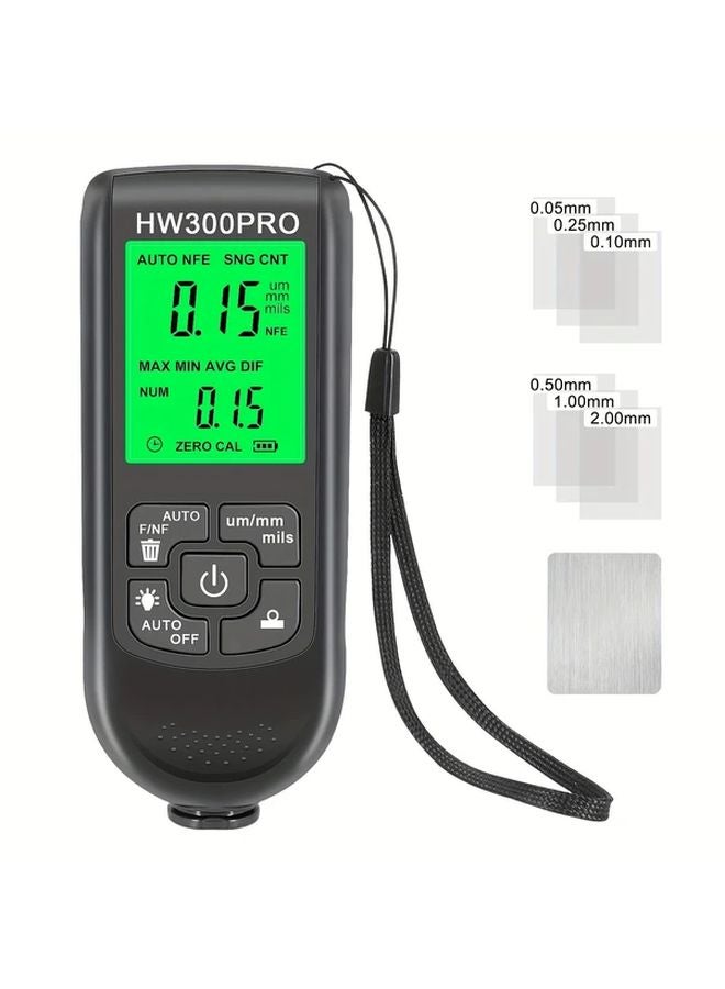 Black Automotive Paint Film Thickness Gauge 0 2000UM Digital Coating Tester 0 01 Precision Car Paint Measurement Tool - Image 1