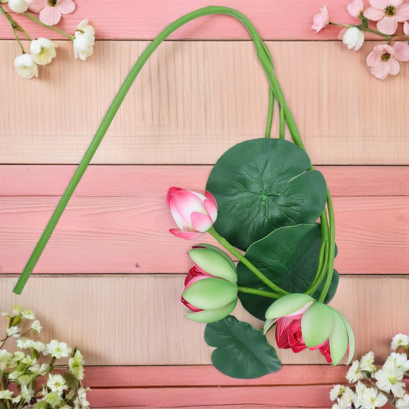 🌱 باقة زهرة صناعية بتصميم ورقي وساق حمراء للزينة الداخلية والخارجية قطعة واحدة - Image 3