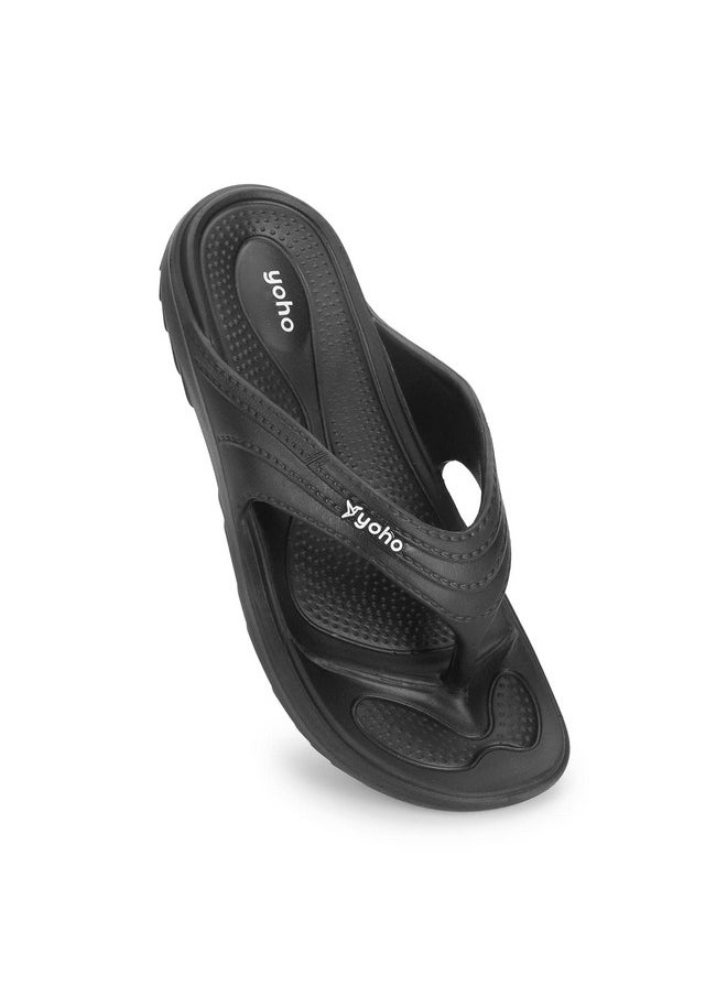YOHO YOHO Drizzle Soft Slippers for Women | Mild Acupressure | Lightweight, Black UK9  - Image 4