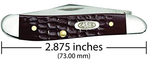 Case WR XX Pocket Knife Brown Synthetic Jigged Peanut Item #046 - (6220 SS) - Length Closed: 2 7/8 Inches - Image 2