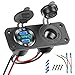 Hapytrip 12V USB Outlet Marine Switch Panel 12 Volt Plug PD30 Dual Quick Charge 30 USB Ports Aluminum Car Charger with Power Switch Waterproof 150W Cigarette Lighter Socket 2 in 1 DIY Kit for Boat RV ATV - Image 2