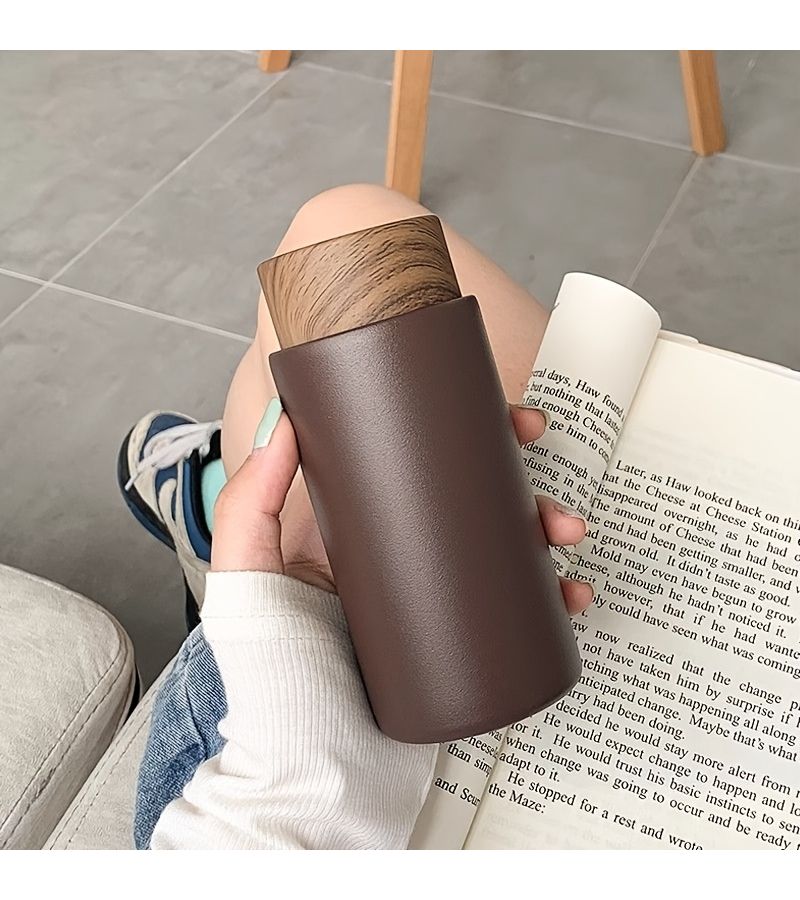 1pc White Stainless Steel Portable Travel Mug 8.79oz Car Thermos Cup For Camping Fitness Outdoor Activities - Image 1