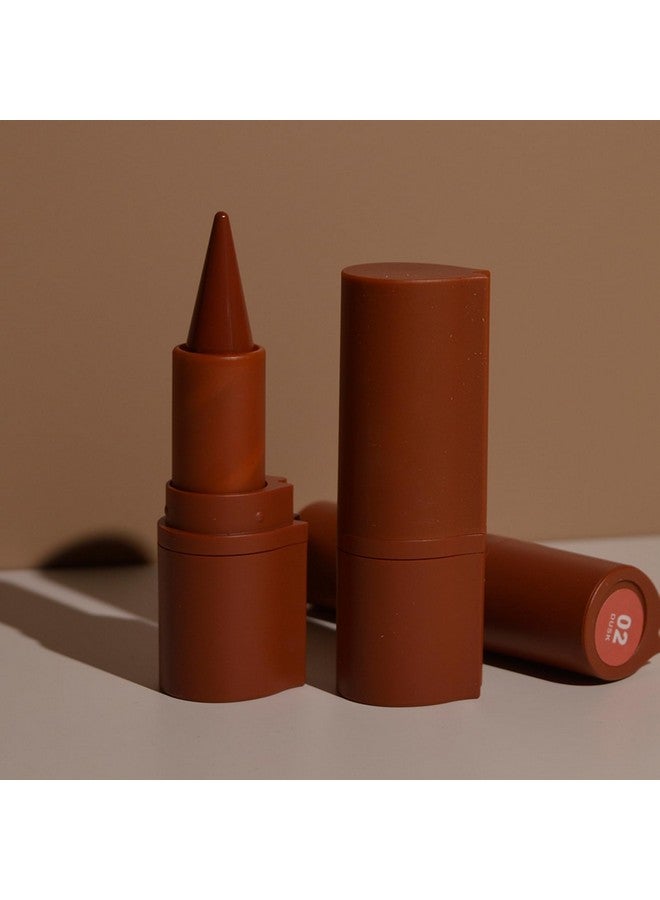 إريندي مجموعة أحمر شفاه متدرج 2 في 1 من إريندي، قلم تحديد شفاه بني غامق أحمر غير لامع، قلم تحديد شفاه كريمي، أحمر شفاه يدوم طويلاً، 06# حبة قهوة - Image 5