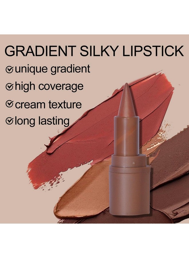 إريندي مجموعة أحمر شفاه متدرج 2 في 1 من إريندي، قلم تحديد شفاه بني غامق أحمر غير لامع، قلم تحديد شفاه كريمي، أحمر شفاه يدوم طويلاً، 06# حبة قهوة - Image 3