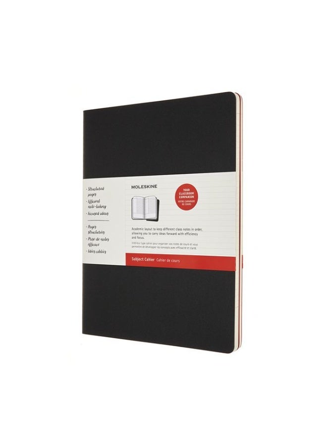 MOLESKINE Subject Cahier Journal XXL Size Black Cranberry Red Covers 64 Pages