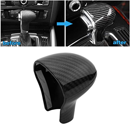 JINZHAO JIECHEN Sport Style Carbon Fiber Print Auto Gear Shift Knob Cover Trim Replacement for Au-di A4 A5 A6 S6 A7 S7 Q5 Q7 Accessories - Image 4