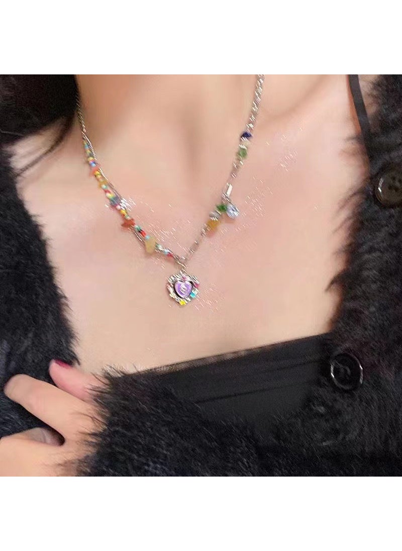 Generic - Korean Sweet Cool Chain Punk Chic Sweater Necklace X1203 love - Image 1