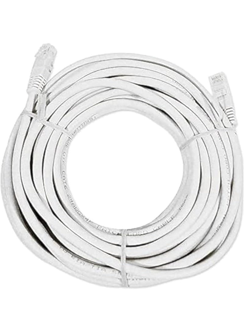 Cat 6 Ethernet Network Cable (10m Length, CAT6 RJ45, Grey)