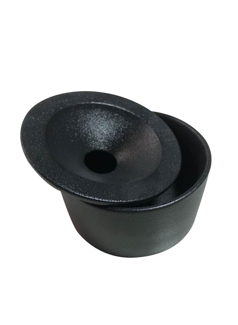 H&M Ashtray For Smoking, Ceramic Black Ashtray, Easy to use, Table Top Decor For Home, Garden, Hotel  - Image 3