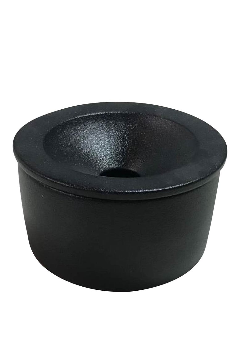 H&M Ashtray For Smoking, Ceramic Black Ashtray, Easy to use, Table Top Decor For Home, Garden, Hotel  - Image 1